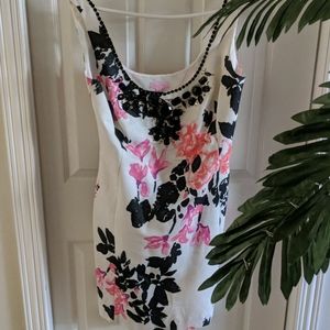 Lilly Pulitzer Dress Metallic Cotton Beaded Sz 10